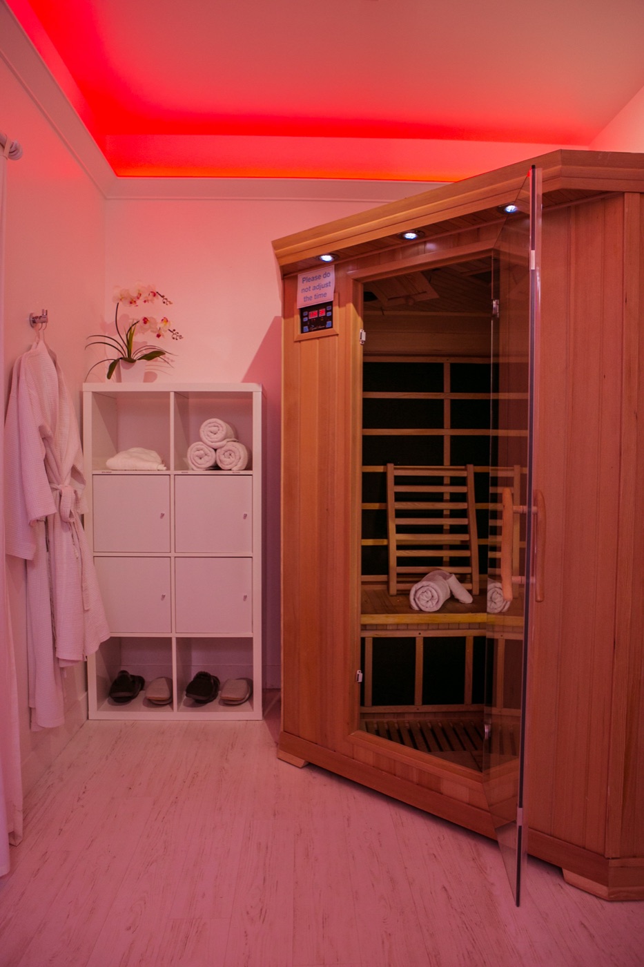 Infrared sauna at Reboot